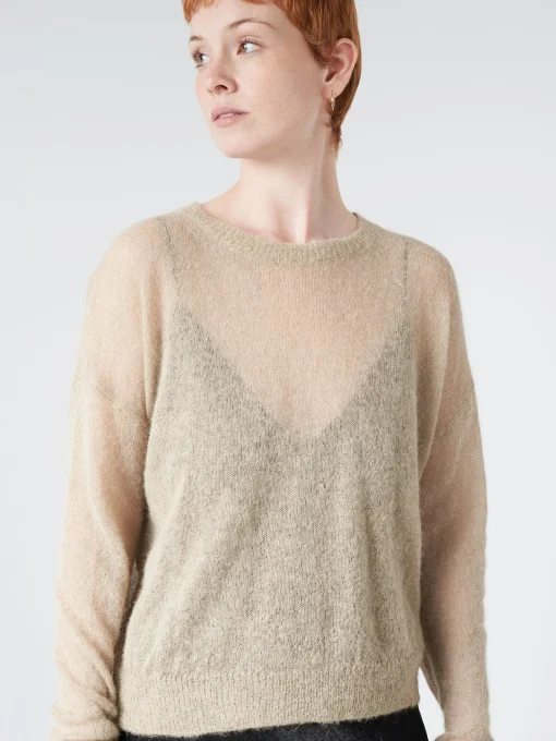 Outlet Pomandere - Round Neck Sweater in Rope Women Tops & Blouses | Overalls & Jumpsuits