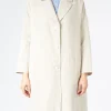 Hot Pomandere - Single-Breasted Coat in Pearl Women Overalls & Jumpsuits | Outerwear