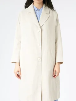 Hot Pomandere - Single-Breasted Coat in Pearl Women Overalls & Jumpsuits | Outerwear