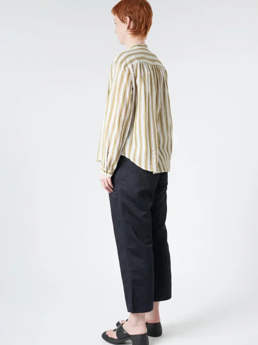 Hot Pomandere - Stripe Shirt in Pistachio Women Tops & Blouses | Button-Ups