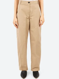 Online Pomandere - Tapered Pants in Sand Women Pants