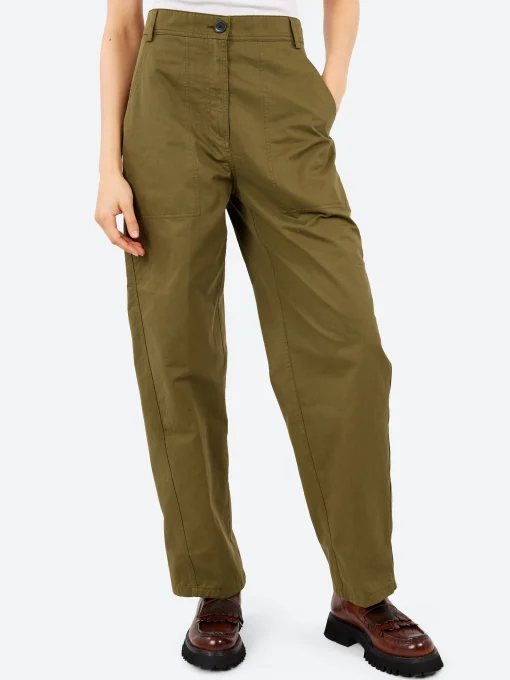 Sale Pomandere - Tapered Pants in Khaki Women Pants