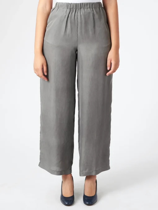 Online Pomandere - Wide Leg Pant in Carbon Women Pants