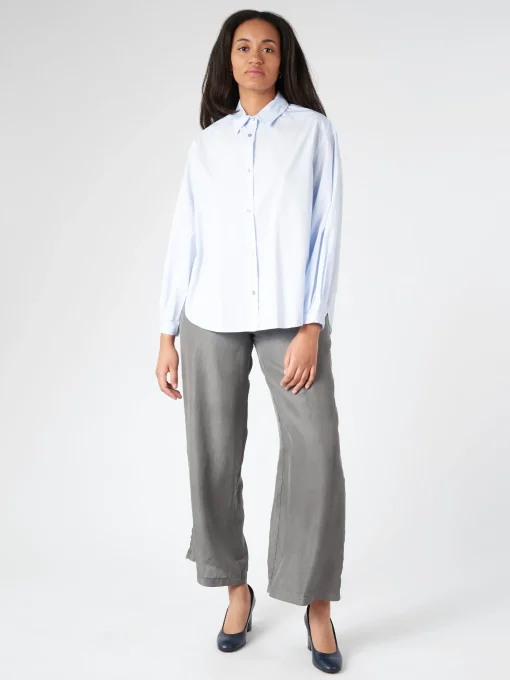 Online Pomandere - Wide Leg Pant in Carbon Women Pants