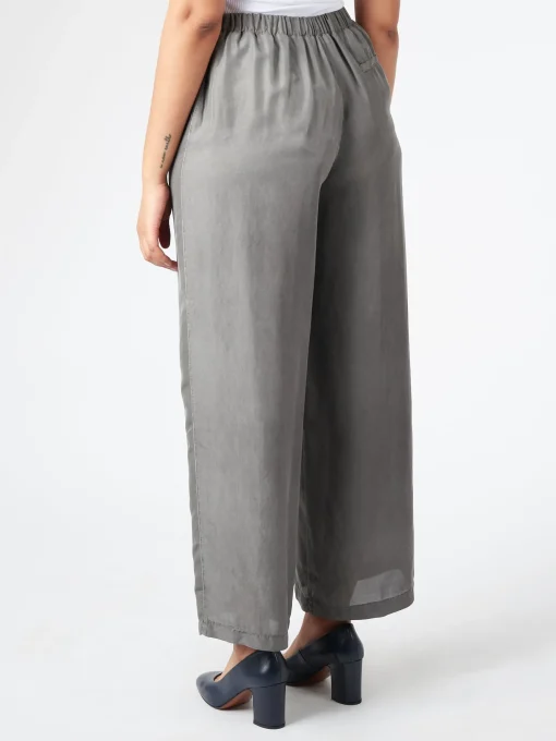 Online Pomandere - Wide Leg Pant in Carbon Women Pants