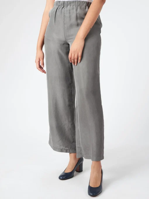 Online Pomandere - Wide Leg Pant in Carbon Women Pants