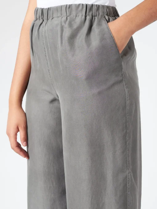 Online Pomandere - Wide Leg Pant in Carbon Women Pants