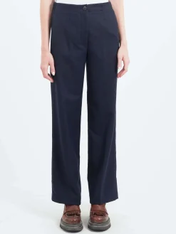 Clearance Pomandere - Wide Leg Trousers in Night Blue Women Pants | Overalls & Jumpsuits