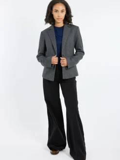 Sale Pomandere - Wool-Blend Flannel Jacket in Women Outerwear | Blazers