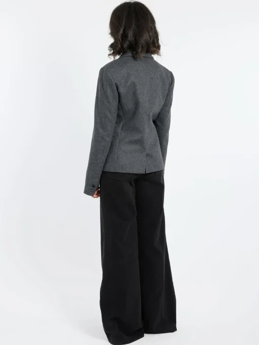 Sale Pomandere - Wool-Blend Flannel Jacket in Women Outerwear | Blazers