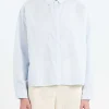 Fashion - Poplin Shirt in Sky Women Tops & Blouses | Button-Ups