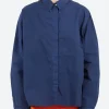 New - Poplin Shirt in Night Blue Women Tops & Blouses | Button-Ups