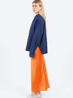 New - Poplin Shirt in Night Blue Women Tops & Blouses | Button-Ups