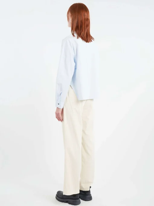 Fashion - Poplin Shirt in Sky Women Tops & Blouses | Button-Ups