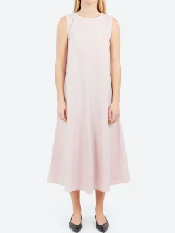 Online - Sleeveless Poplin Dress in Magnolia Women Dresses