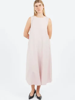 Online - Sleeveless Poplin Dress in Magnolia Women Dresses