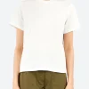 New - Unevenely-Dyed Cotton Jersey T-Shirt in Milk Women Tops & Blouses | T-Shirts