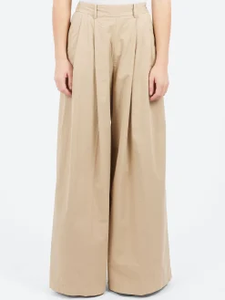 Fashion - Wide Leg Trousers in Sand Women Pants