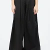 New - Wide Leg Trousers in Black Women Pants