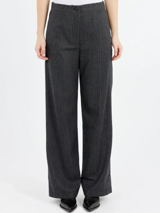 Online - Wide Leg Trousers in Anthracite Women Pants | Overalls & Jumpsuits