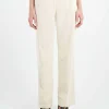 Discount - Wide Leg Trousers in Ivory Women Pants