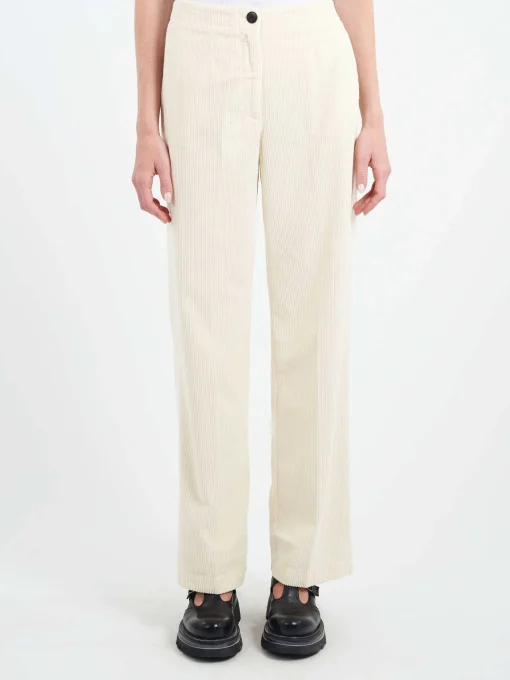 Discount - Wide Leg Trousers in Ivory Women Pants