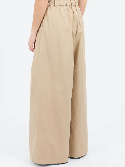 Fashion - Wide Leg Trousers in Sand Women Pants