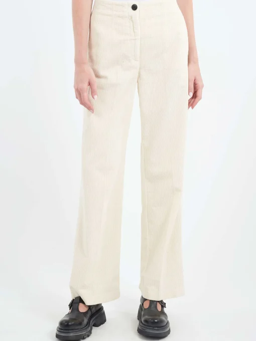 Discount - Wide Leg Trousers in Ivory Women Pants