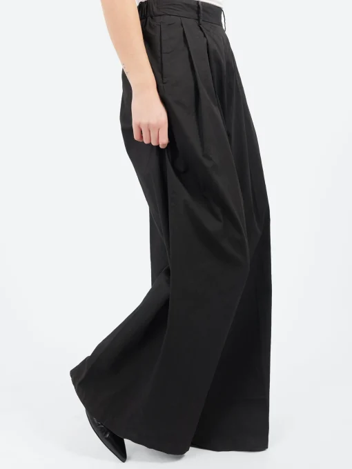 New - Wide Leg Trousers in Black Women Pants
