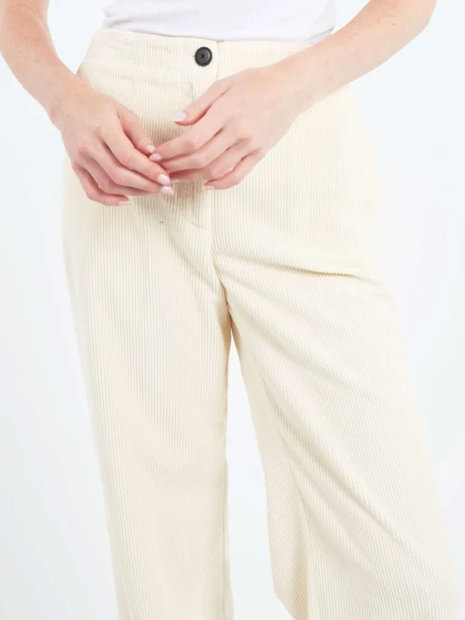 Discount - Wide Leg Trousers in Ivory Women Pants