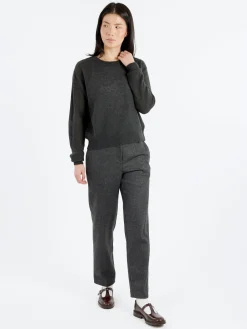Hot - Wool Blend Pants in Anthracite Women Pants