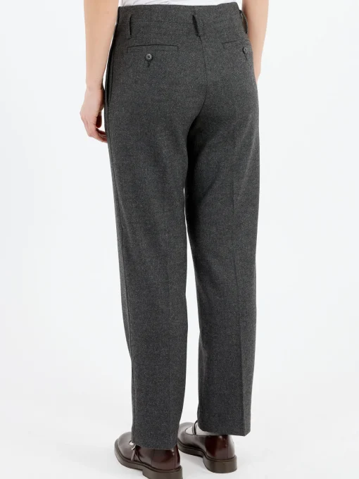 Hot - Wool Blend Pants in Anthracite Women Pants