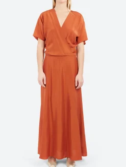 Outlet - Wrap Dress in Maple Women Dresses