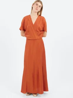 Outlet - Wrap Dress in Maple Women Dresses