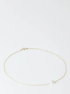 New - Petite Oval Pearl Solitaire Necklace Women Jewelry | Belts