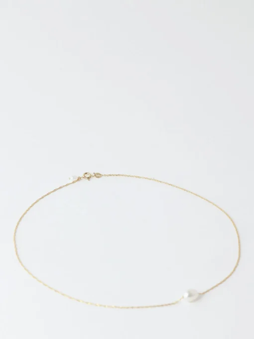 New - Petite Oval Pearl Solitaire Necklace Women Jewelry | Belts