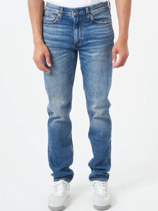 Online - Fit 2 Authentic Stretch in (Distressed Blue) Pants | Denim