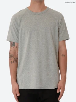 Outlet - Lightweight Jersey Raglan T-Shirt in Heather Grey T-Shirts