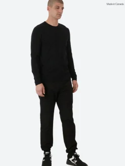 Discount - Lightweight Jersey Long Sleeve T-Shirt in Black T-Shirts