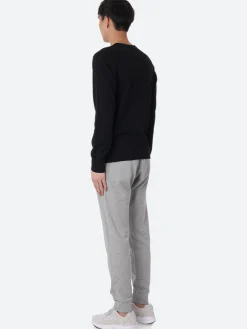 Fashion - Lightweight Terry Crewneck in Black Sweatshirts
