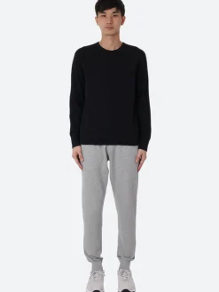 Fashion - Lightweight Terry Crewneck in Black Sweatshirts