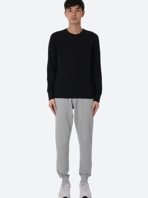 Fashion - Lightweight Terry Crewneck in Black Sweatshirts