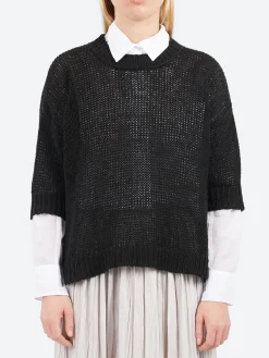 Online - Boxy T-Shirt in Nero Women Tops & Blouses | Knitwear