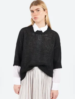 Online - Boxy T-Shirt in Nero Women Tops & Blouses | Knitwear