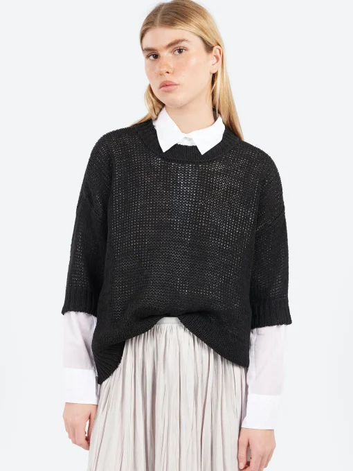 Online - Boxy T-Shirt in Nero Women Tops & Blouses | Knitwear