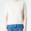 Fashion - Crop Crewneck in (White) Women Tops & Blouses | Knitwear