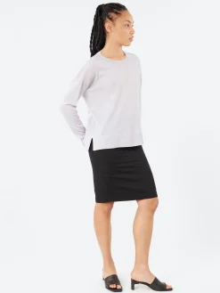 Online - Long Sleeve Crewneck in Grigio Women Tops & Blouses | Knitwear