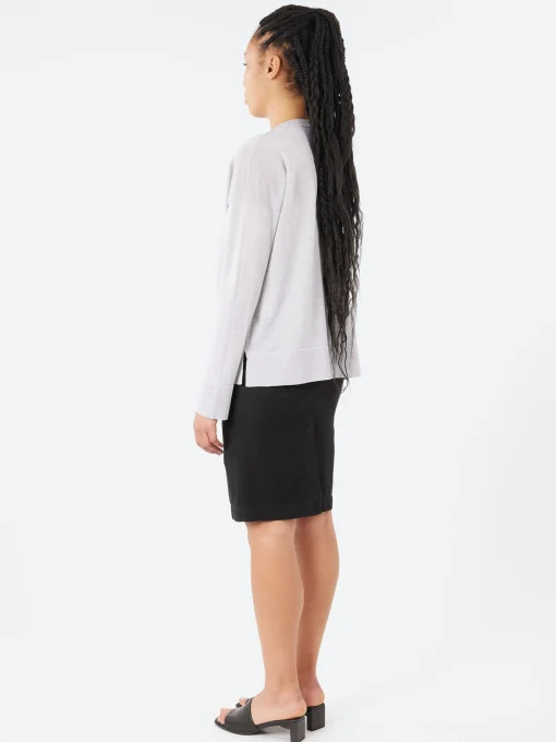 Online - Long Sleeve Crewneck in Grigio Women Tops & Blouses | Knitwear