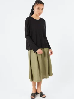 Discount - Long Sleeve Crewneck in Nero Women Tops & Blouses | Knitwear