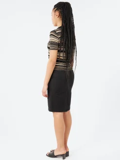 Discount - Multi-Striped Polo in Nero and Cammello Women Tops & Blouses | Knitwear